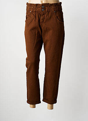 Pantalon 7/8 elasticitate mărime normală maro Q2 femeie