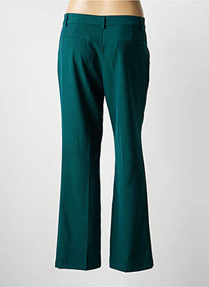 Pantalon drept țesătură poplin mărime normală verde MUSY MUSE femeie