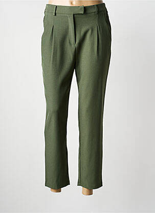 Pantalon 7/8 țesătură poplin mărime normală verde MAJOLICA femeie