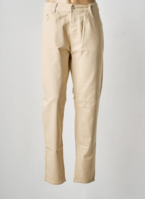 Pantalon drept elasticitate mărime normală bej VOGGO femme