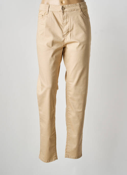 Pantalon drept elasticitate mărime normală bej VOGGO femme