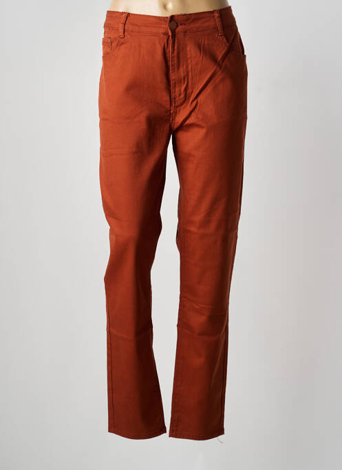 Pantalon drept elasticitate mărime normală portocaliu VOGGO femme