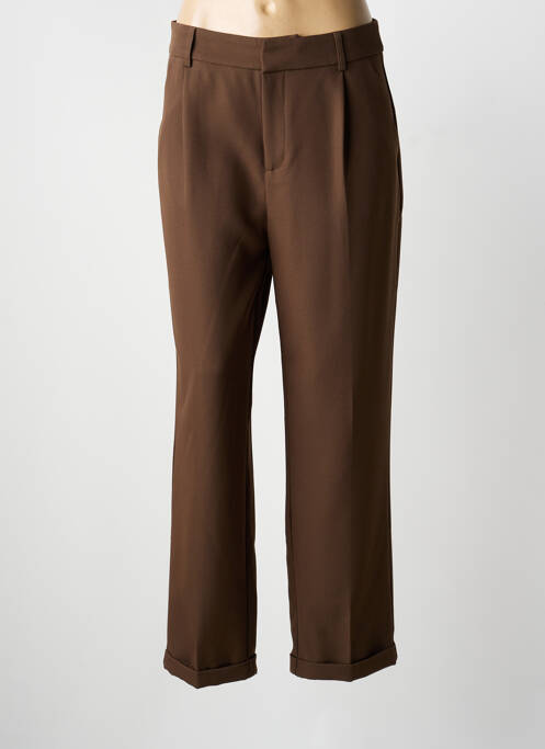 Pantalon drept elasticitate mărime normală maro DROLE DE COPINE femme