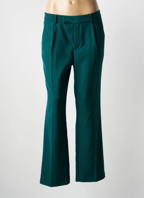 Pantalon drept țesătură poplin mărime normală verde MUSY MUSE femme