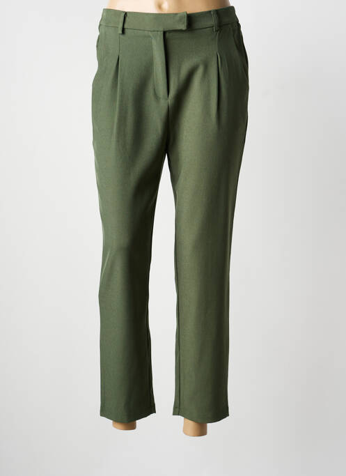 Pantalon 7/8 țesătură poplin mărime normală verde MAJOLICA femme
