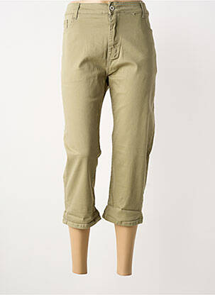 Pantalon trei sferturi elasticitate mărime normală verde VOGGO femeie