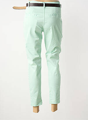 Pantalon chino țesătură poplin mărime normală verde CECILE WANG femeie