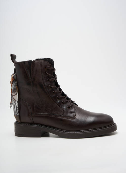 Botine/ghete toc mic toc plat până la 3 cm maro GOODSTEP femme