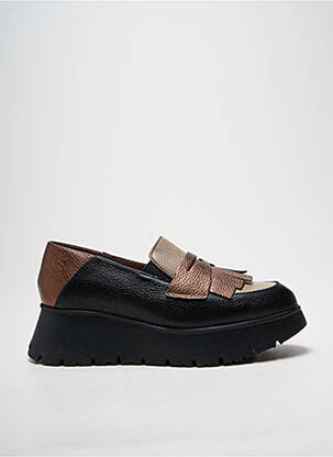 Mocasini material neted toc de 4 la 6 cm maro WONDERS femeie