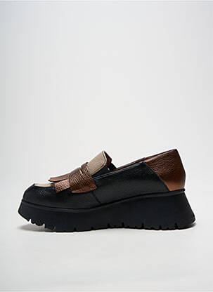 Mocasini material neted toc de 4 la 6 cm maro WONDERS femeie