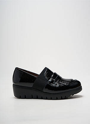 Mocasini efect șifonat toc de 4 la 6 cm negru WONDERS femeie