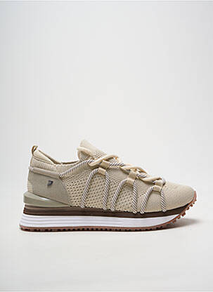 Adidași vârf rotund toc de 4 la 6 cm bej GIOSEPPO femeie