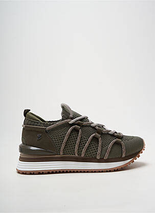 Adidași vârf rotund toc de 4 la 6 cm verde GIOSEPPO femeie