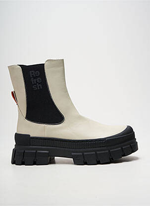 Botine/ghete toc mic toc plat până la 3 cm bej REFRESH femme