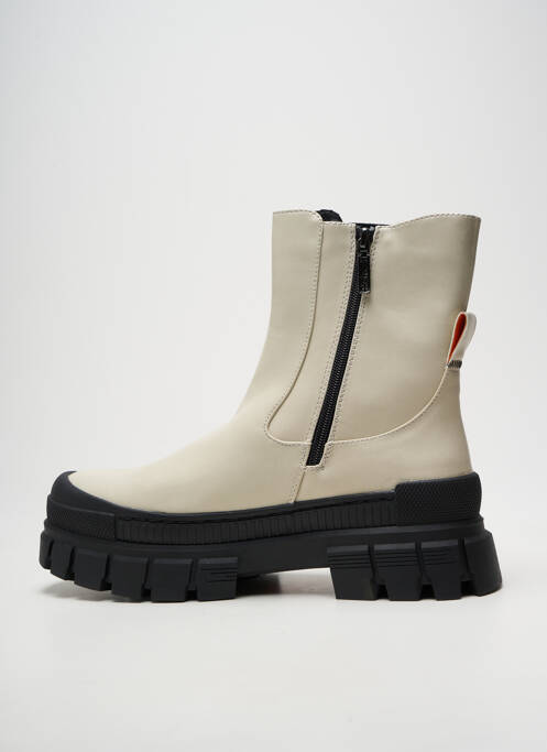 Botine/ghete toc mic toc plat până la 3 cm bej REFRESH femme