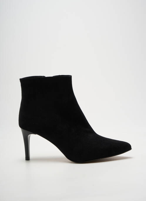 Botine/ghete vârf ascuțit toc de 7 la 9 cm negru GIULIA femme