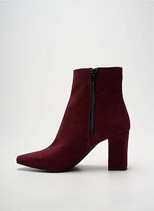 Botine/ghete vârf ascuțit toc de 4 la 6 cm violet GIULIA femeie