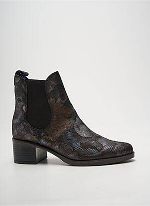 Botine/ghete țesătură satinată toc de 4 la 6 cm argintiu PINTO DI BLU femeie