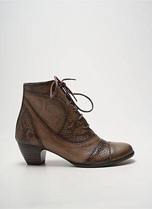 Botine/ghete cubanez toc de 4 la 6 cm maro PINTO DI BLU femeie