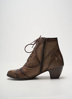 Botine/ghete cubanez toc de 4 la 6 cm maro PINTO DI BLU femeie