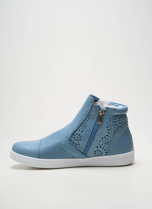 Botine/ghete vârf rotund toc plat până la 3 cm albastru ANDREA CONTI femme