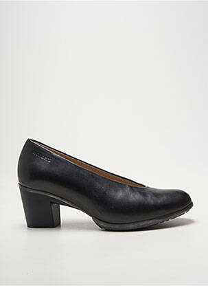 Pantofi cu toc țesătură satinată toc de 4 la 6 cm negru WONDERS femeie