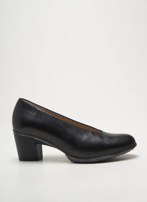 Pantofi cu toc țesătură satinată toc de 4 la 6 cm negru WONDERS femme