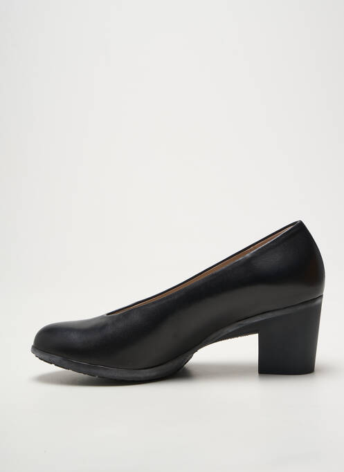 Pantofi cu toc țesătură satinată toc de 4 la 6 cm negru WONDERS femme