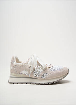 Adidași vârf rotund toc plat până la 3 cm alb GIOSEPPO femme