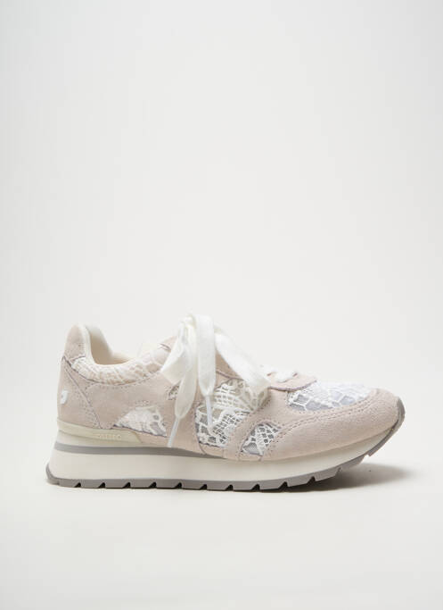 Adidași vârf rotund toc plat până la 3 cm alb GIOSEPPO femme