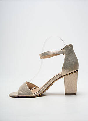Sandale/pantofi decupați țesătură satinată toc de 7 la 9 cm auriu TAMARIS femme