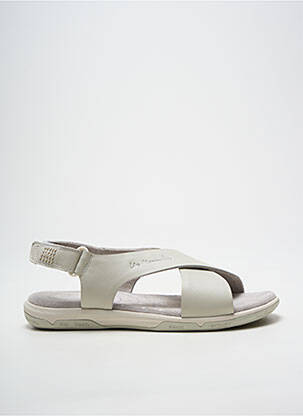 Sandale/pantofi decupați vârf deschis toc plat până la 3 cm alb TBS femme