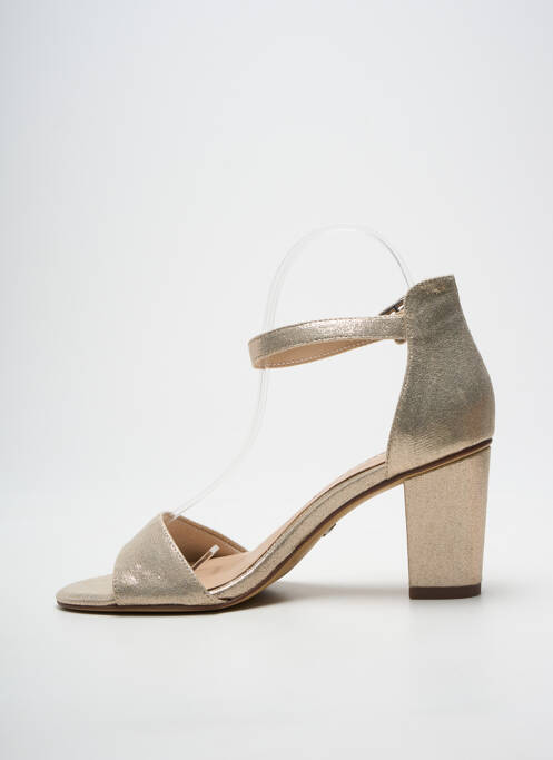 Sandale/pantofi decupați închidere cu bride toc de 7 la 9 cm auriu TAMARIS femme