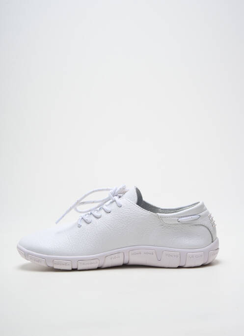 Adidași vârf rotund toc plat până la 3 cm alb TBS femme