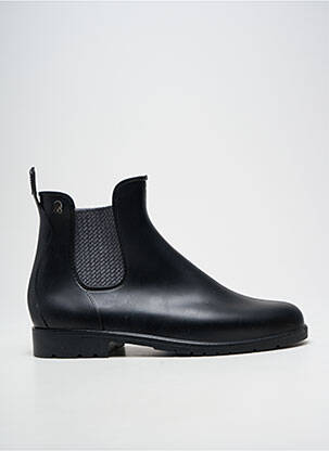 Botine/ghete vârf rotund toc mic negru MEDUSA homme