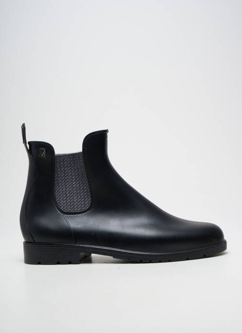 Botine/ghete vârf rotund toc mic negru MEDUSA homme