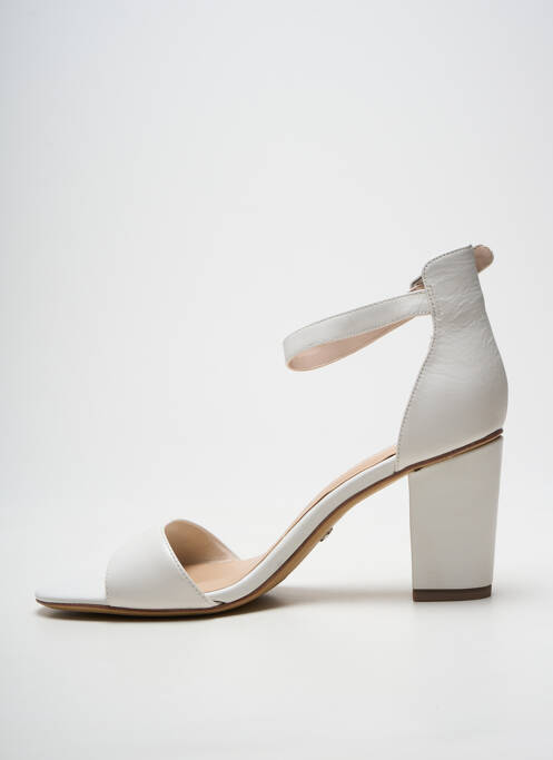 Sandale/pantofi decupați închidere cu bride toc de 7 la 9 cm alb TAMARIS femme