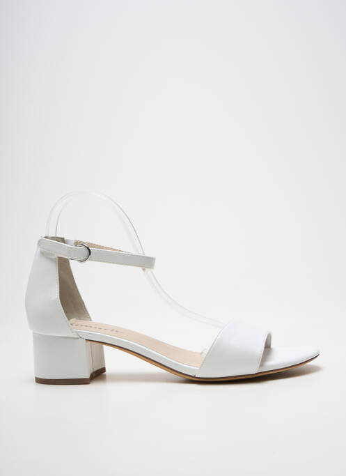 Sandale/pantofi decupați închidere cu bride toc de 4 la 6 cm alb TAMARIS femme