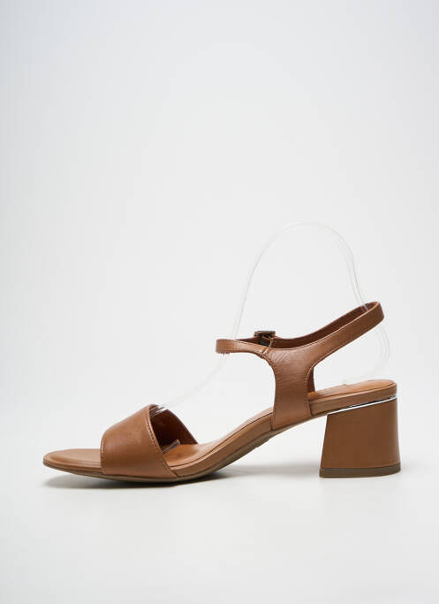Sandale/pantofi decupați închidere cu bride toc de 4 la 6 cm maro TAMARIS femme