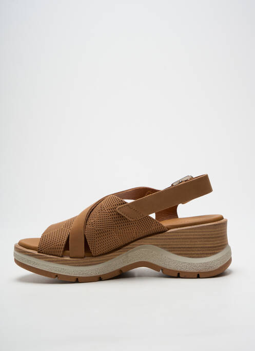 Sandale/pantofi decupați închidere cu buclă(e) toc de 4 la 6 cm maro PAULA URBAN femme