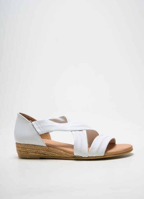 Sandale/pantofi decupați vârf deschis toc plat până la 3 cm alb PINAZ femme