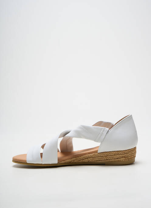 Sandale/pantofi decupați vârf deschis toc plat până la 3 cm alb PINAZ femme