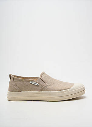 Slip-on-uri țesătură satinată toc plat până la 3 cm auriu PATAUGAS femeie