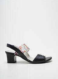 Sandale/pantofi decupați toc pătrat toc de 4 la 6 cm negru INEA femme