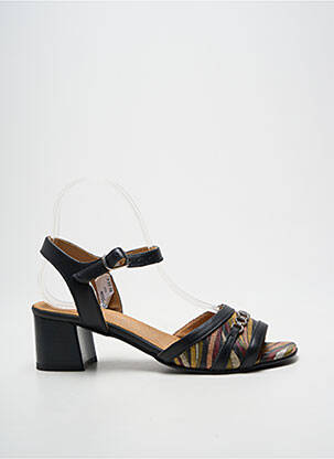 Sandale/pantofi decupați închidere cu bride toc de 4 la 6 cm negru INEA femme