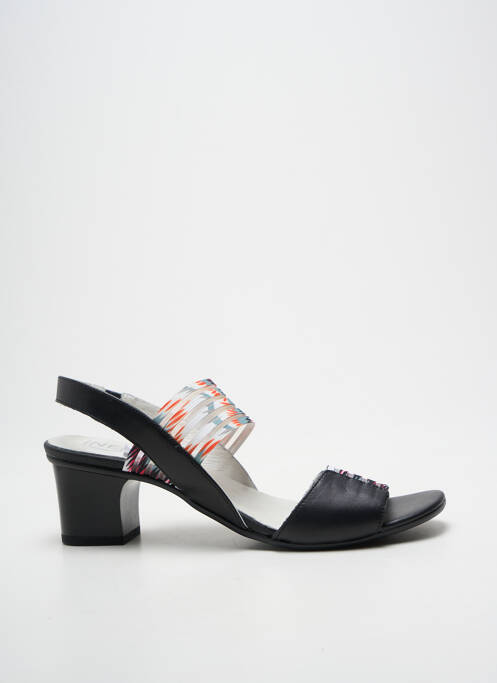 Sandale/pantofi decupați toc pătrat toc de 4 la 6 cm negru INEA femme