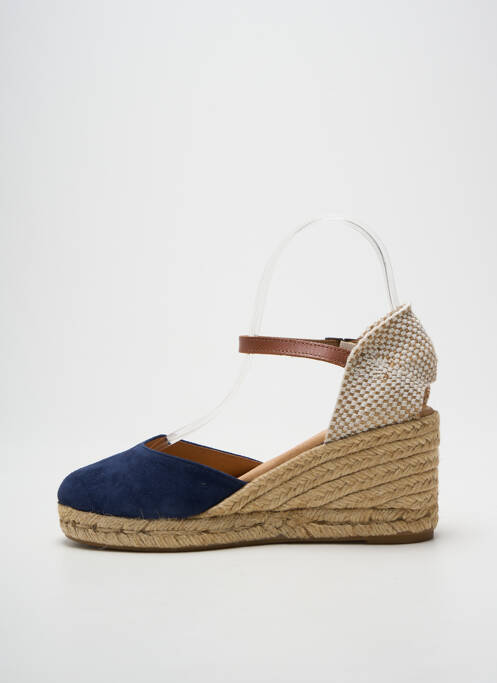 Espadrile închidere cu bride toc de 7 la 9 cm albastru PINAZ femme