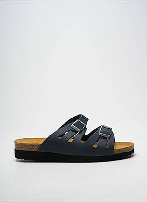 Mulete/saboți vârf deschis toc plat până la 3 cm albastru SANTAFE femme