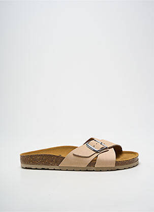 Mulete/saboți arcadă plantară toc plat până la 3 cm bej SANTAFE femme