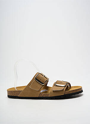 Mulete/saboți arcadă plantară toc plat până la 3 cm maro SANTAFE femme